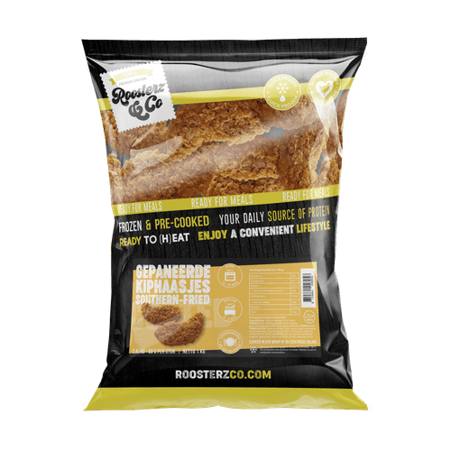 Foto van Roosterz & Co Kiphaasjes gepaneerd op witte achtergrond