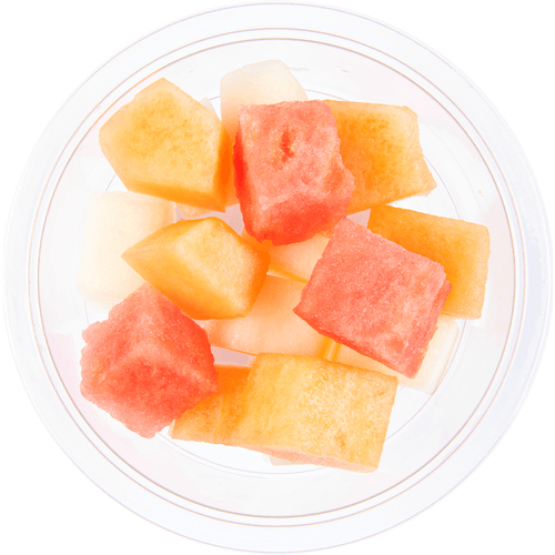 Foto van Healthy Hand Meloenmix op witte achtergrond