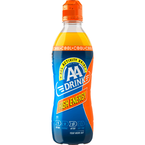 Foto van AA Drink Sportdrank high energy gekoeld op witte achtergrond