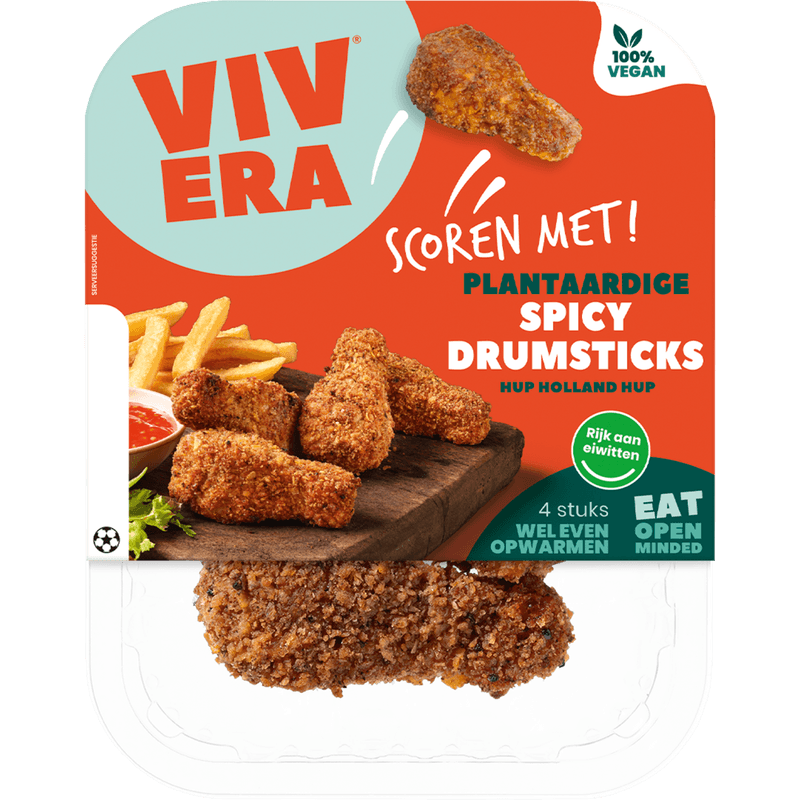 Vivera Plantaardige Spicy Drumsticks 4 Stuks 216 g