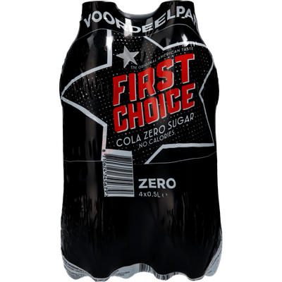 First Choice Cola zero sugar - 4 x 500 ml