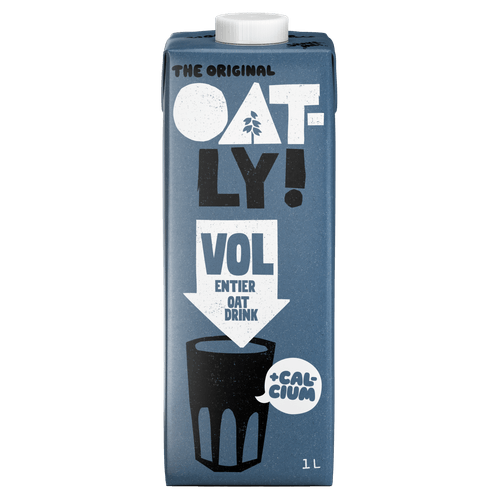 Foto van Oatly Haverdrink vol op witte achtergrond