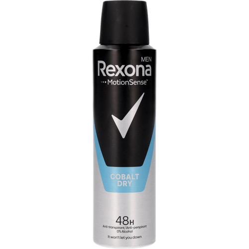 Foto van Rexona Deospray men cobalt op witte achtergrond