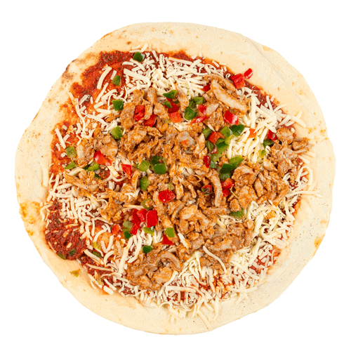 Foto van DekaVers Pizza shoarma op witte achtergrond