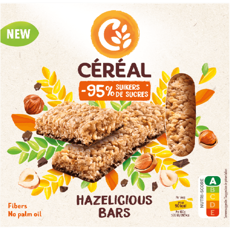Céréal Graanrepen hazelicious 3 st.