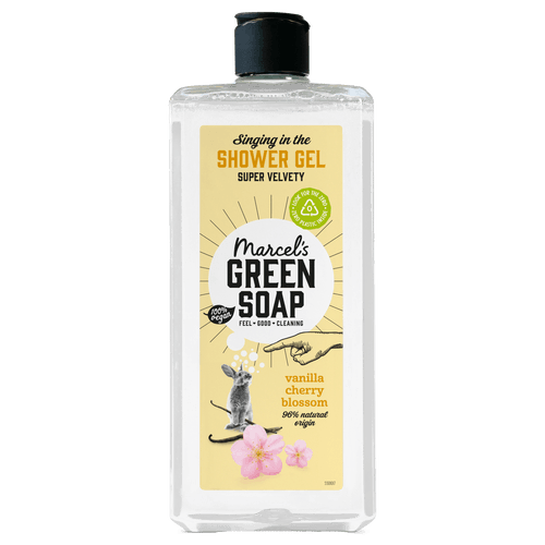 Foto van Green Soap Showergel vanilla & cherry op witte achtergrond