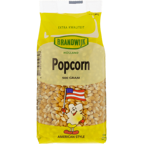 Foto van Brandwijk Popcorn mais op witte achtergrond