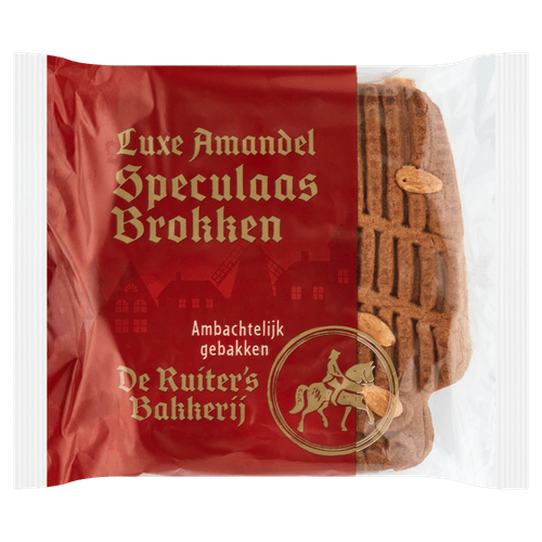 Foto van De Ruiter's Banket Luxe amandelspeculaas brokken op witte achtergrond
