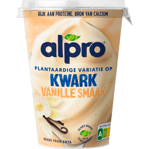 Foto van Alpro Variatie op kwark vanille op witte achtergrond