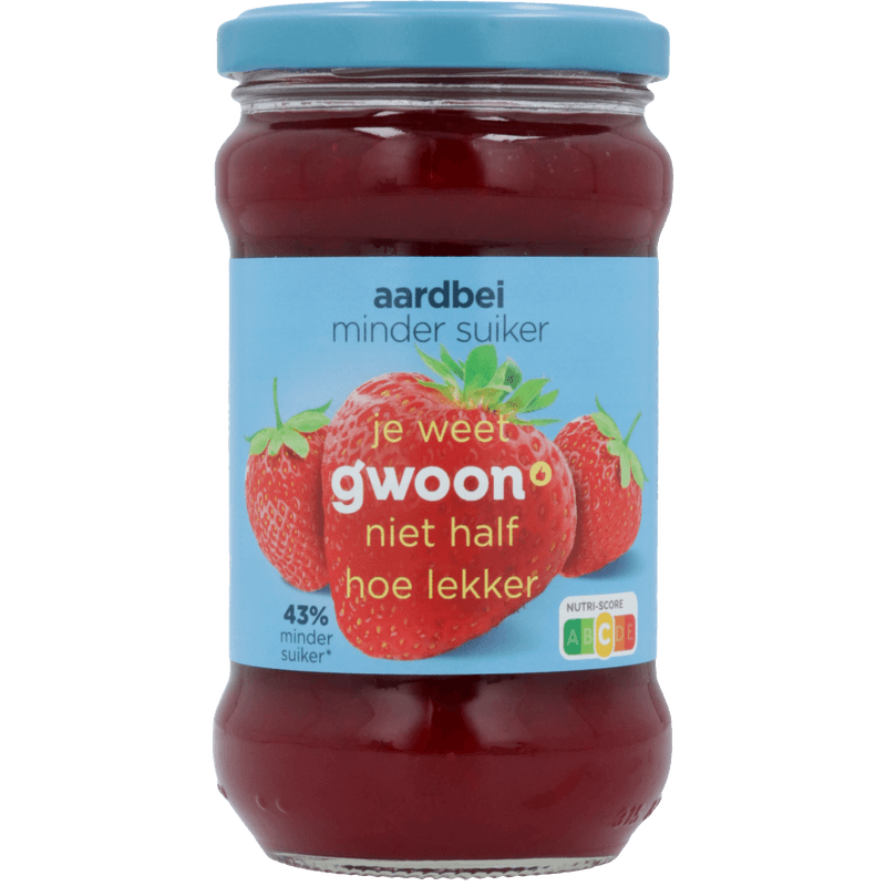 G'woon Jam aarbei minder suiker