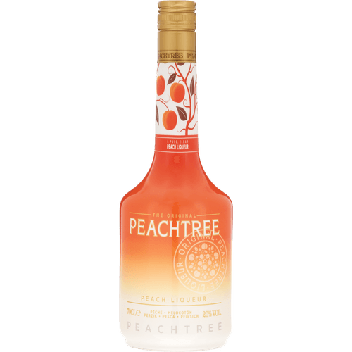 Foto van Peachtree likeur op witte achtergrond