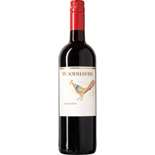 Foto van Woodhaven Red zinfandel op witte achtergrond