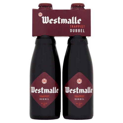 Foto van Westmalle Dubbel 4-pack op witte achtergrond