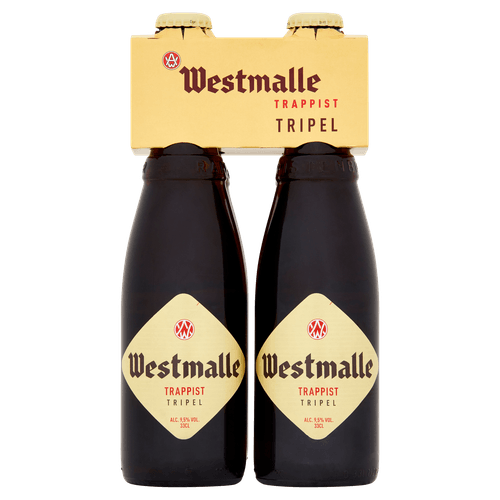 Foto van Westmalle Tripel 4 pack op witte achtergrond