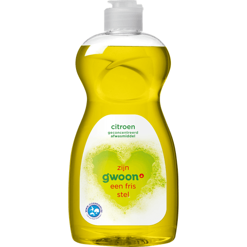 Foto van G'woon Afwasmiddel citroen op witte achtergrond
