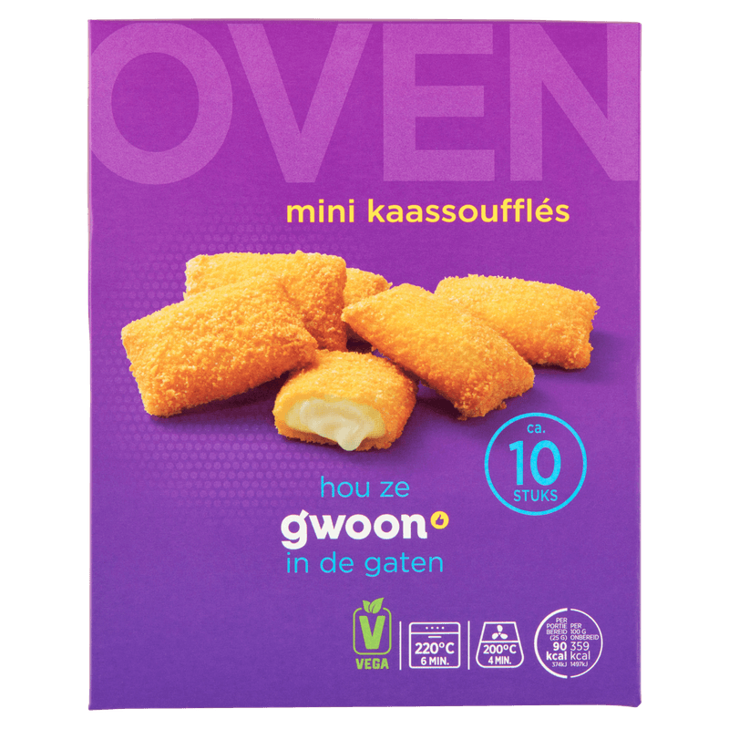 G'woon Kaassouffle mini oven 10 stuks