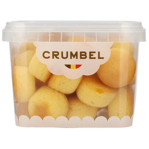 Foto van Crumbel Cake naturel op witte achtergrond