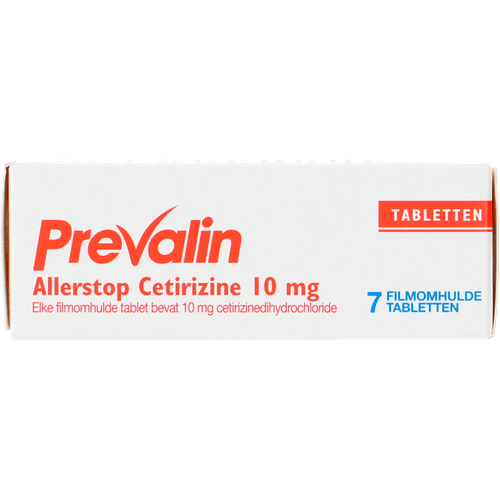 Foto van Prevalin Tabletten hooikoorts op witte achtergrond
