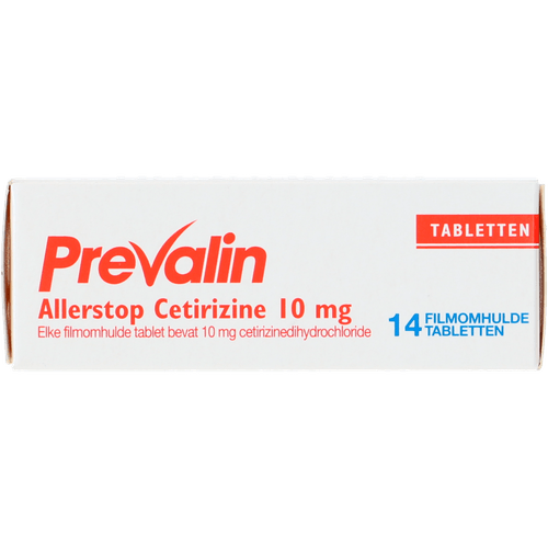 Foto van Prevalin Tabletten hooikoorts op witte achtergrond