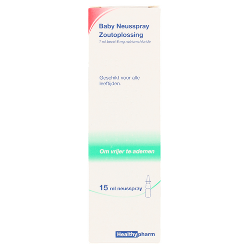 Foto van Healthypharm Neusspray baby zoutoplossing op witte achtergrond
