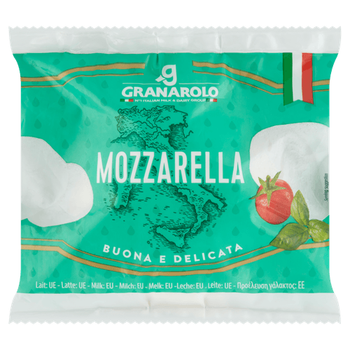 Foto van Granarolo Mozzarella op witte achtergrond