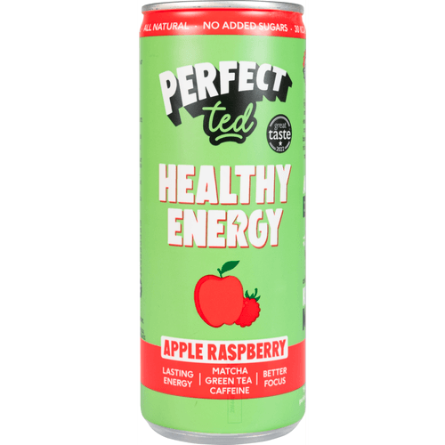 Foto van Perfectted Matcha apple raspberry op witte achtergrond