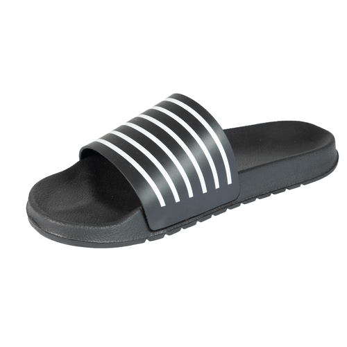 Foto van Badslippers navy of zwart op witte achtergrond