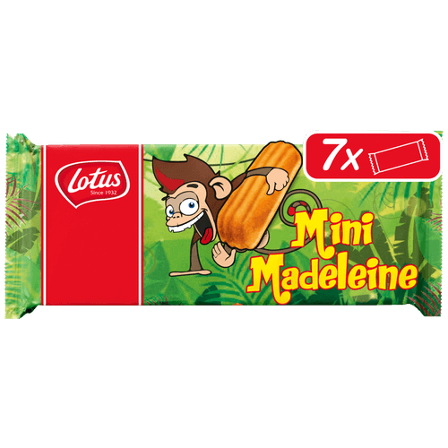 Foto van Lotus Cakejes mini Madeleine op witte achtergrond