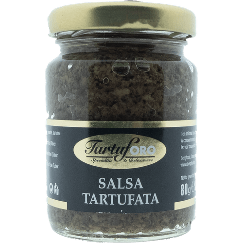 Foto van Tartuforo Truffel tapenade op witte achtergrond