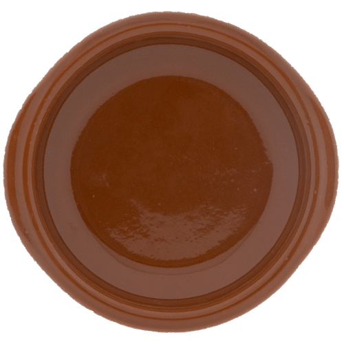 Foto van Tapasschaaltje 10 cm bruin op witte achtergrond