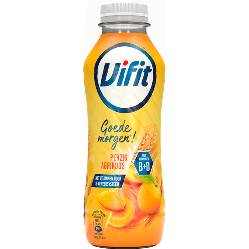 Foto van Vifit Goedemorgen perzik abrikoos op witte achtergrond