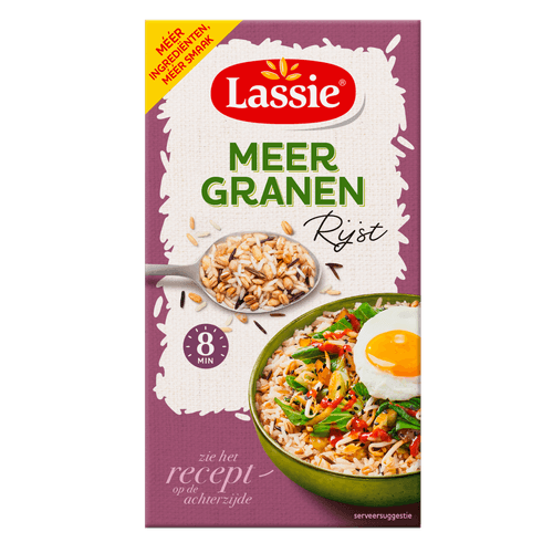 Foto van Lassie Rijst meergranen op witte achtergrond