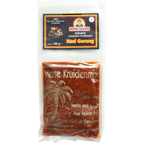 Foto van Kokki Djawa Kruidenmix nasi goreng op witte achtergrond