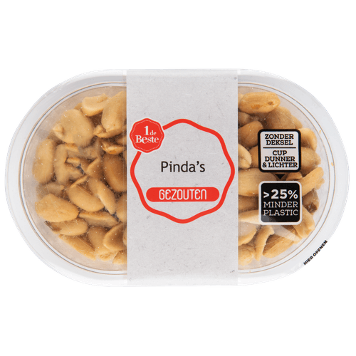 Foto van 1 de Beste Pinda's gezouten op witte achtergrond