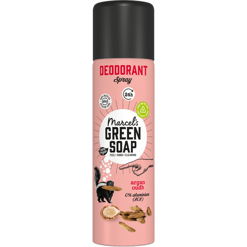 Foto van Green Soap Deospray argan oudh op witte achtergrond