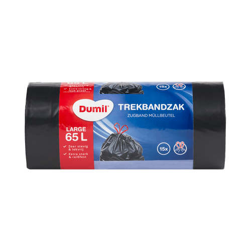 Foto van Dumil Trekbandzakken 65 liter op witte achtergrond