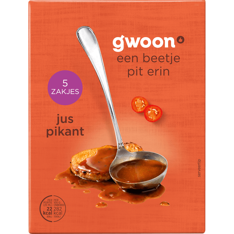 G'woon Jus pikant 5 zakjes