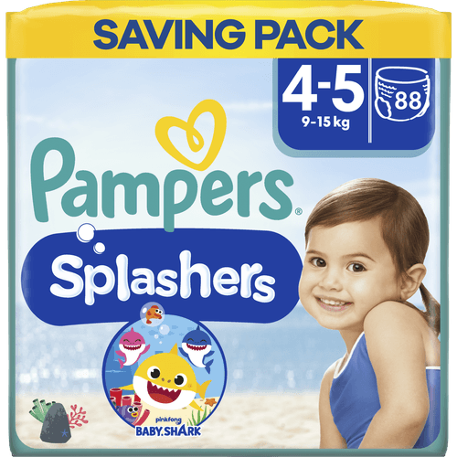 Foto van Pampers Splashers maxi zwembroekjes maat 4 -5 op witte achtergrond