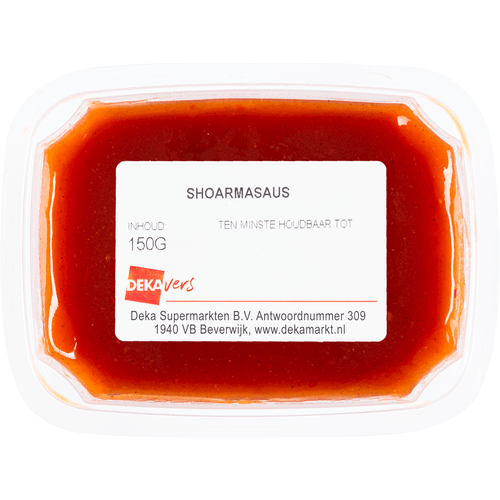 Foto van DekaVers Shoarmasaus op witte achtergrond