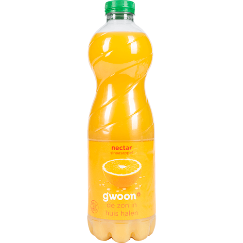 Foto van G'woon Sinaasappel nectar op witte achtergrond