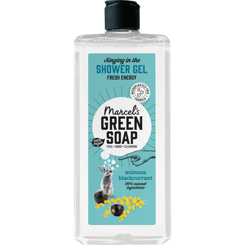 Foto van Green Soap Showergel mimosa & blackcurrant op witte achtergrond