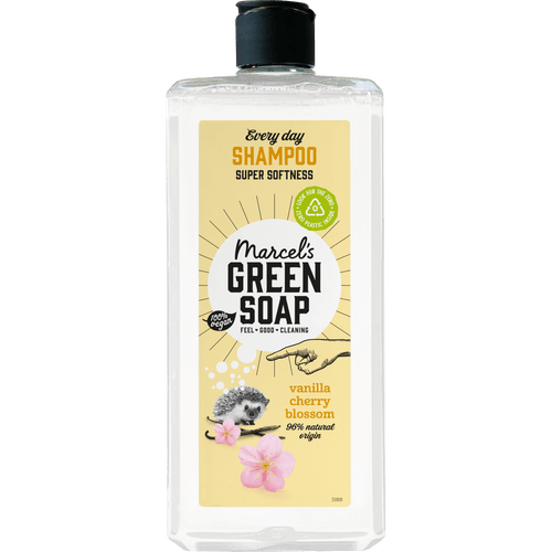 Foto van Green Soap Shampoo vanilla cherry blossom op witte achtergrond