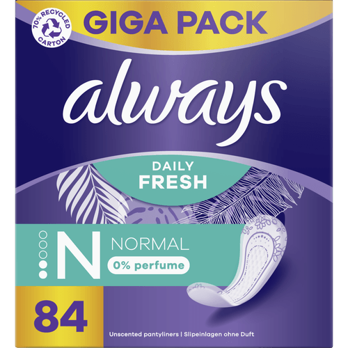 Foto van Always Inlegkruisjes fresh & protect normal op witte achtergrond