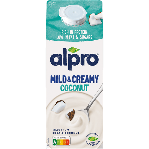 Foto van Alpro Mild & Creamy kokosnoot op witte achtergrond