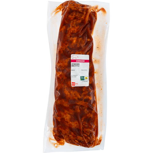 Foto van DekaVers Spareribs bbq op witte achtergrond