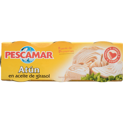 Foto van Pescamar Atun tonijn zonnebloemolie op witte achtergrond