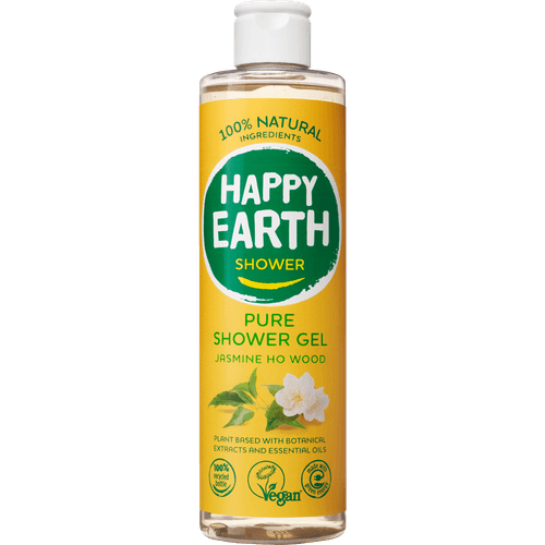 Foto van Happy earth Douche jasmine ho wood op witte achtergrond