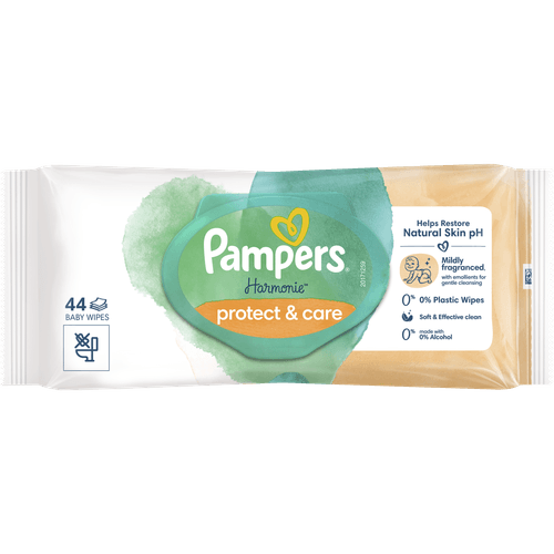 Foto van Pampers Babydoekjes harmonie coconut op witte achtergrond