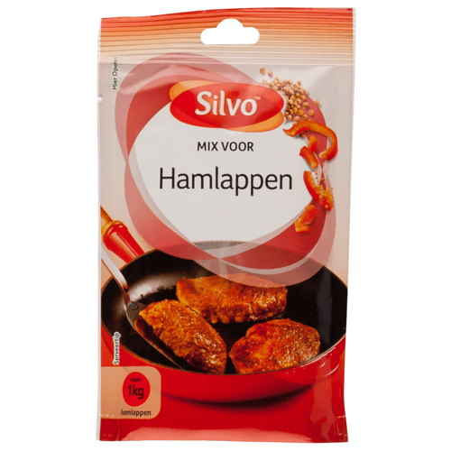 Foto van Silvo Mix voor hamlappen op witte achtergrond