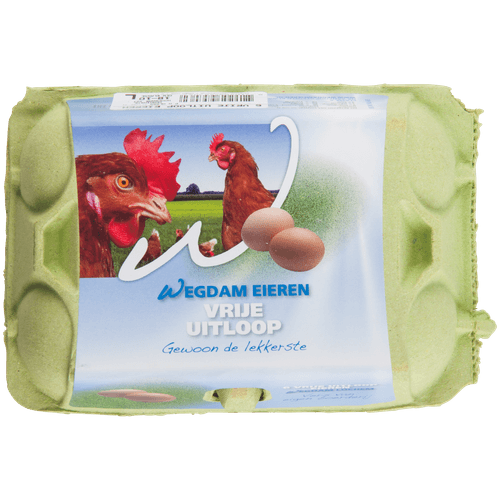 Foto van Wegdam Vrije uitloopeieren m/l op witte achtergrond